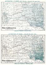 Distribution of Horses and Mules, Distribution of Swine, South Dakota State Atlas 1904